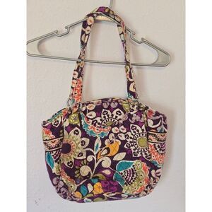 Vera Bradley Glenna Shoulder Bag Purse Pleated Retired "Plum Crazy Hobo